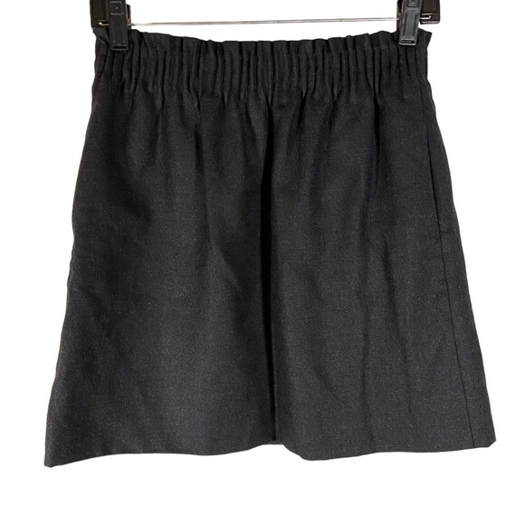 J Crew Skirt Size 0 Gray Short Pull On Pockets Wool Blend Workwear Paper Bag - Picture 1 of 7